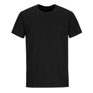 Round Neck Black Cotton T-shirts by TCH